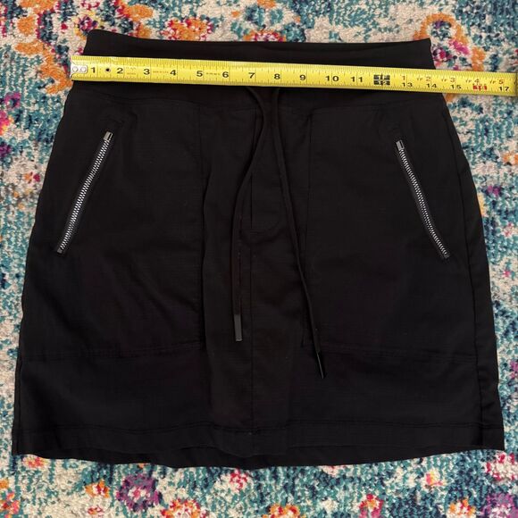 Athleta Women's Black TREKKIE NORTH Performance Skort Drawstring Size 2 - Picture 5 of 6